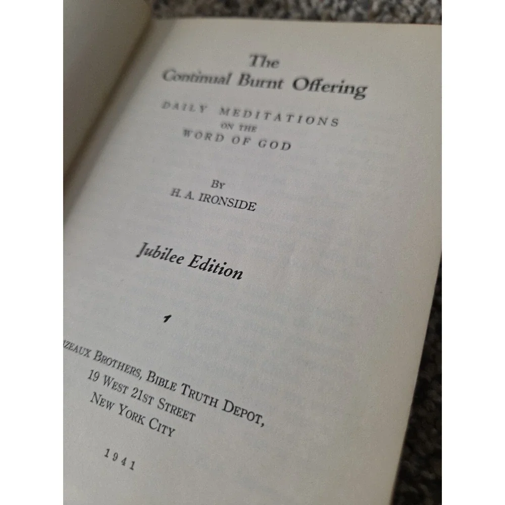 1944 The Continual Burnt‎ Offering Daily Meditations Reflections 24 Hrs a Day